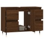 Mueble de baño madera de ingeniería roble marrón 80x33x60 cm de vidaXL, Tocadores de baño - Ref: Foro24-831651, Precio: 75,83...