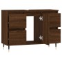 Mueble de baño madera de ingeniería roble marrón 80x33x60 cm de vidaXL, Tocadores de baño - Ref: Foro24-831651, Precio: 75,83...