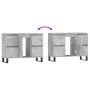Mueble de baño madera de ingeniería gris hormigón 80x33x60 cm de vidaXL, Tocadores de baño - Ref: Foro24-831664, Precio: 82,0...