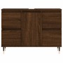 Mueble de baño madera de ingeniería roble marrón 80x33x60 cm de vidaXL, Tocadores de baño - Ref: Foro24-831651, Precio: 75,83...