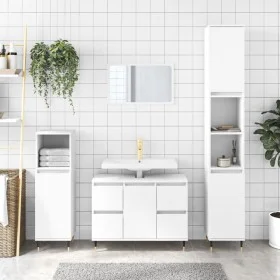 Mueble de baño madera de ingeniería blanco 80x33x60 cm de vidaXL, Tocadores de baño - Ref: Foro24-831644, Precio: 79,19 €, De...