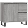 Armario de baño madera contrachapada gris Sonoma 65x33x60 cm de vidaXL, Tocadores de baño - Ref: Foro24-831618, Precio: 81,65...