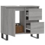 Armario de baño madera contrachapada gris Sonoma 65x33x60 cm de vidaXL, Tocadores de baño - Ref: Foro24-831618, Precio: 81,65...