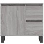 Armario de baño madera contrachapada gris Sonoma 65x33x60 cm de vidaXL, Tocadores de baño - Ref: Foro24-831618, Precio: 81,65...