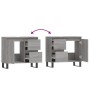 Armario de baño madera contrachapada gris Sonoma 65x33x60 cm de vidaXL, Tocadores de baño - Ref: Foro24-831618, Precio: 81,65...