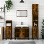 Mueble de baño madera de ingeniería roble ahumado 80x33x60 cm de vidaXL, Tocadores de baño - Ref: Foro24-831641, Precio: 74,9...