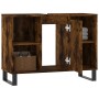 Mueble de baño madera de ingeniería roble ahumado 80x33x60 cm de vidaXL, Tocadores de baño - Ref: Foro24-831641, Precio: 74,9...