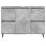 Mueble de baño madera de ingeniería gris hormigón 80x33x60 cm de vidaXL, Tocadores de baño - Ref: Foro24-831648, Precio: 78,3...