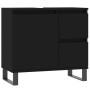 Armario de baño madera contrachapada negro 65x33x60 cm de vidaXL, Tocadores de baño - Ref: Foro24-831613, Precio: 87,31 €, De...