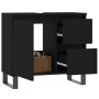 Armario de baño madera contrachapada negro 65x33x60 cm de vidaXL, Tocadores de baño - Ref: Foro24-831613, Precio: 87,31 €, De...