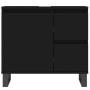 Armario de baño madera contrachapada negro 65x33x60 cm de vidaXL, Tocadores de baño - Ref: Foro24-831613, Precio: 87,31 €, De...