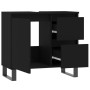 Armario de baño madera contrachapada negro 65x33x60 cm de vidaXL, Tocadores de baño - Ref: Foro24-831613, Precio: 87,31 €, De...