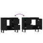 Armario de baño madera contrachapada negro 65x33x60 cm de vidaXL, Tocadores de baño - Ref: Foro24-831613, Precio: 87,31 €, De...