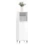 Armario de baño madera contrachapada blanco brillo 30x30x100 cm de vidaXL, Tocadores de baño - Ref: Foro24-831550, Precio: 50...
