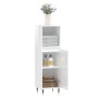 Armario de baño madera contrachapada blanco brillo 30x30x100 cm de vidaXL, Tocadores de baño - Ref: Foro24-831550, Precio: 50...