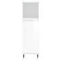 Armario de baño madera contrachapada blanco brillo 30x30x100 cm de vidaXL, Tocadores de baño - Ref: Foro24-831550, Precio: 50...