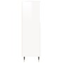 Armario de baño madera contrachapada blanco brillo 30x30x100 cm de vidaXL, Tocadores de baño - Ref: Foro24-831550, Precio: 50...