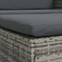 Set de muebles de jardín 2 pzas y cojines ratán sintético gris en Sofás de exterior | Comprar online en Foru.es