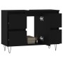 Mueble de baño madera de ingeniería negro 80x33x60 cm de vidaXL, Tocadores de baño - Ref: Foro24-831653, Precio: 77,85 €, Des...