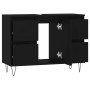 Mueble de baño madera de ingeniería negro 80x33x60 cm de vidaXL, Tocadores de baño - Ref: Foro24-831653, Precio: 77,85 €, Des...