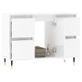 Mueble de baño madera de ingeniería blanco brillo 80x33x60 cm de vidaXL, Tocadores de baño - Ref: Foro24-831646, Precio: 86,9...