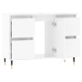 Mueble de baño madera de ingeniería blanco brillo 80x33x60 cm de vidaXL, Tocadores de baño - Ref: Foro24-831646, Precio: 86,9...
