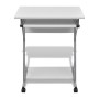 Escritorio compacto de ordenador con bandeja de teclado blanco de vidaXL, Escritorios - Ref: Foro24-20053, Precio: 66,91 €, D...