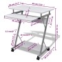 Escritorio compacto de ordenador con bandeja de teclado blanco de vidaXL, Escritorios - Ref: Foro24-20053, Precio: 66,91 €, D...