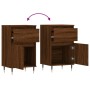 Aparadores 2 uds madera de ingeniería marrón roble 40x35x70 cm de vidaXL, Aparadores - Ref: Foro24-831147, Precio: 62,88 €, D...