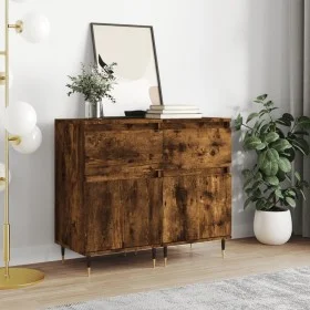 Aparadores 2 uds madera de ingeniería roble ahumado 40x35x70 cm de vidaXL, Aparadores - Ref: Foro24-831143, Precio: 70,72 €, ...