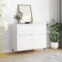 Aparadores 2 uds madera de ingeniería blanco brillo 40x35x70 cm de vidaXL, Aparadores - Ref: Foro24-831137, Precio: 66,99 €, ...