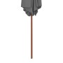 Sombrilla de jardín con palo de madera antracita 270 cm en Sombrillas | Comprar online en Foru.es