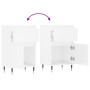 Aparadores 2 uds madera de ingeniería blanco brillo 40x35x70 cm de vidaXL, Aparadores - Ref: Foro24-831137, Precio: 66,99 €, ...