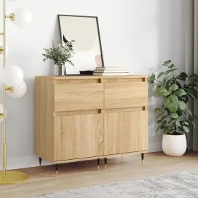 Aparadores 2 uds madera de ingeniería roble Sonoma 40x35x70 cm de vidaXL, Aparadores - Ref: Foro24-831139, Precio: 63,86 €, D...