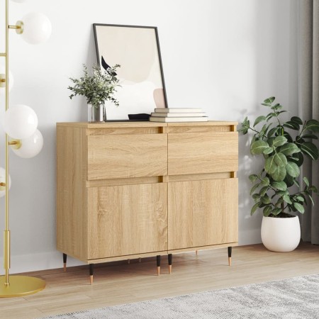 Aparadores 2 uds madera de ingeniería roble Sonoma 40x35x70 cm de vidaXL, Aparadores - Ref: Foro24-831139, Precio: 64,41 €, D...