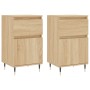 Aparadores 2 uds madera de ingeniería roble Sonoma 40x35x70 cm de vidaXL, Aparadores - Ref: Foro24-831139, Precio: 64,41 €, D...