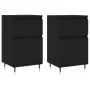 2 black engineered wood sideboards 40x35x70 cm by vidaXL, Sideboards - Ref: Foro24-831135, Price: 89,20 €, Discount: %