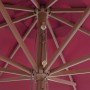 Sombrilla de jardín con palo de madera 350 cm burdeos en Sombrillas | Comprar online en Foru.es