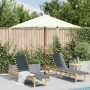 Sombrilla de jardín con palo de madera arena 150x200 cm en Sombrillas | Comprar online en Foru.es