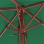 Sombrilla de jardín con palo de madera verde 150x200 cm en Sombrillas | Comprar online en Foru.es