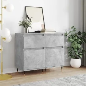 Aparadores 2 uds madera de ingeniería gris hormigón 40x35x70 cm de vidaXL, Aparadores - Ref: Foro24-831141, Precio: 64,01 €, ...