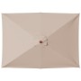 Sombrilla de jardín con palo de madera taupe 150x200 cm en Sombrillas | Comprar online en Foru.es