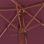 Sombrilla de jardín con palo de madera burdeos 150x200 cm en Sombrillas | Comprar online en Foru.es