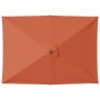 Sombrilla de jardín con palo de madera terracota 150x200 cm en Sombrillas | Comprar online en Foru.es