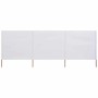 Paravientos de playa de 3 paneles de tela 400x120 cm blanco en Sombrillas | Comprar online en Foru.es