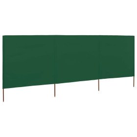 Paravientos de playa de 3 paneles de tela 400x120 cm verde en Sombrillas | Comprar online en Foru.es