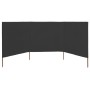 Paravientos de playa de 3 paneles de tela 400x120 cm gris en Sombrillas | Comprar online en Foru.es