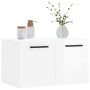 Armario pared madera contrachapada blanco brillo 60x36,5x35 cm de vidaXL, Taquillas y armarios de almacenamiento - Ref: Foro2...