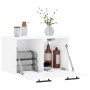 Armario pared madera contrachapada blanco brillo 60x36,5x35 cm de vidaXL, Taquillas y armarios de almacenamiento - Ref: Foro2...