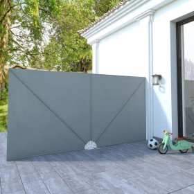 Toldo lateral plegable terraza gris 400x200 cm en Sombrillas | Comprar online en Foru.es